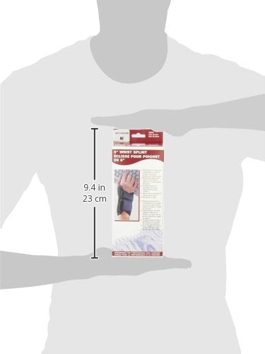 [Australia - AusPower] - OTC Wrist Splint, Petite or Youth Size Support Brace, Medium, 6 Inch (Left Hand) Medium (Pack of 1) 6 Inch (Left Hand) 