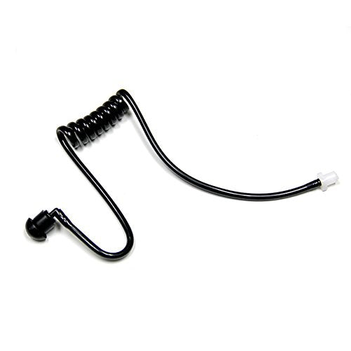 [Australia - AusPower] - MaximalPower Twist On Replacement Black Coiled Acoustic Tube for Two-Way Radio Surveillance and Listen Only Earpiece (1 Pack) 