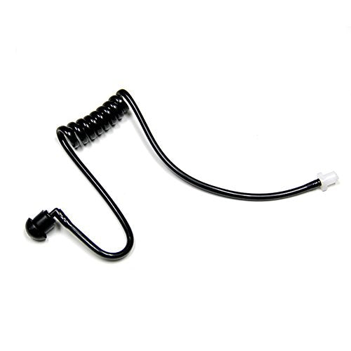 [Australia - AusPower] - MaximalPower RHF Coil(BK) Replacement Acoustic Tube for Two-Way Radio Headsets (Black) 