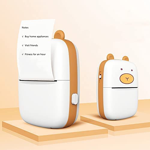 [Australia - AusPower] - APPO Mini Photo Printer Pocket, Mini Bluetooth Wireless Thermal Sticker Printer Compatible for Instantly Print Fun, Retro Style Photos, Mini Life Assistant, Good Gift,for Android and iOS 