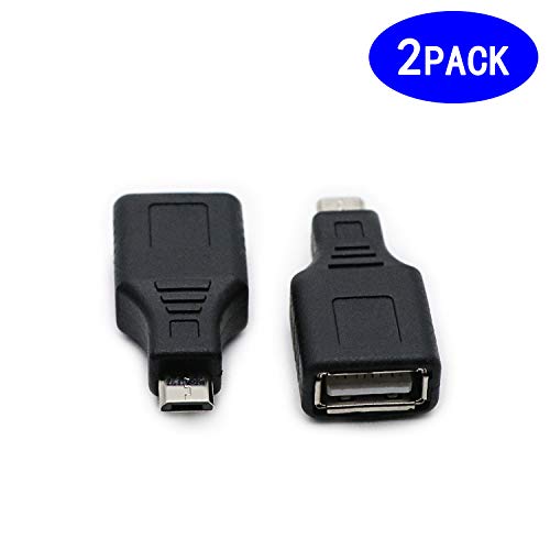 [Australia - AusPower] - 2 Pack USB 2.0 Micro USB Male to Type A Female OTG Adapter Connector Converter Coupler 