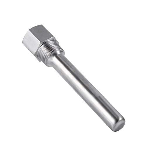 [Australia - AusPower] - Stainless Steel Thermowell 1/2"NPT Threads for Temperature Sensors Thermowells for Temperature Instruments Thermometer 