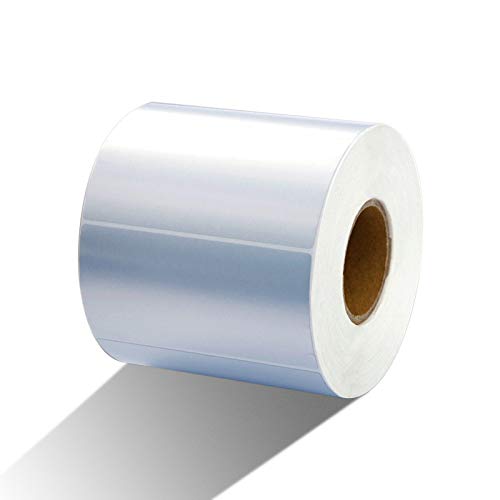 [Australia - AusPower] - KINGLAKE Waterproof Self-Adhesive Polyester Labels Corrosion Resistance Oil Resistant Sticker Label 1000 PCS Silver Plant Labels 