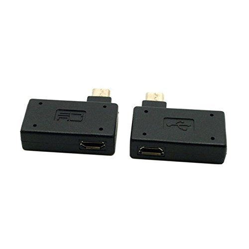 [Australia - AusPower] - CY Micro OTG Adapter 2 Pack USB 2.0 Micro USB Male to USB Female OTG Adapter 1piece left+1piece right 