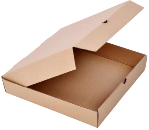 [Australia - AusPower] - 6" Premium Kraft Mini Pizza Boxes Take Out Containers (10 Pack) (6" Length x 6" Width x 1.7" Depth) 
