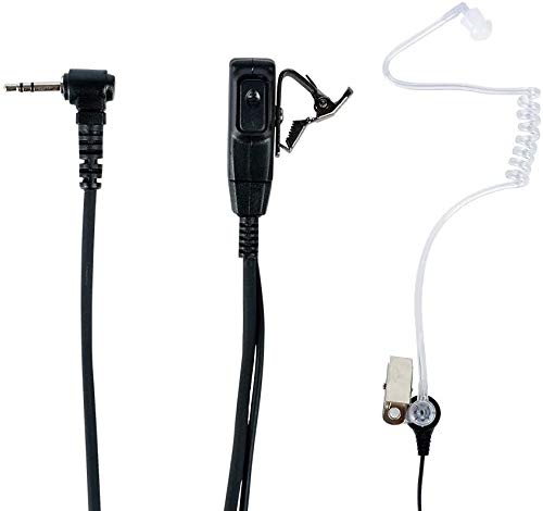 [Australia - AusPower] - Caroo Walkie Talkie 2.5mm Earpiece,2 Pack 1 Pin Covert Acoustic Tube Earpieces Headset with PTT Mic for Motorola Talkabout MH230R MR350R T200 T200TP T260 T260TP T600 MT350R Two Way Radio 