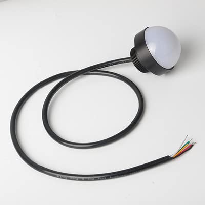 [Australia - AusPower] - 3W DC 24V Led Warning Light Flasher Machine Led Indicator Light Industries Warning Lights (Silver) Silver 