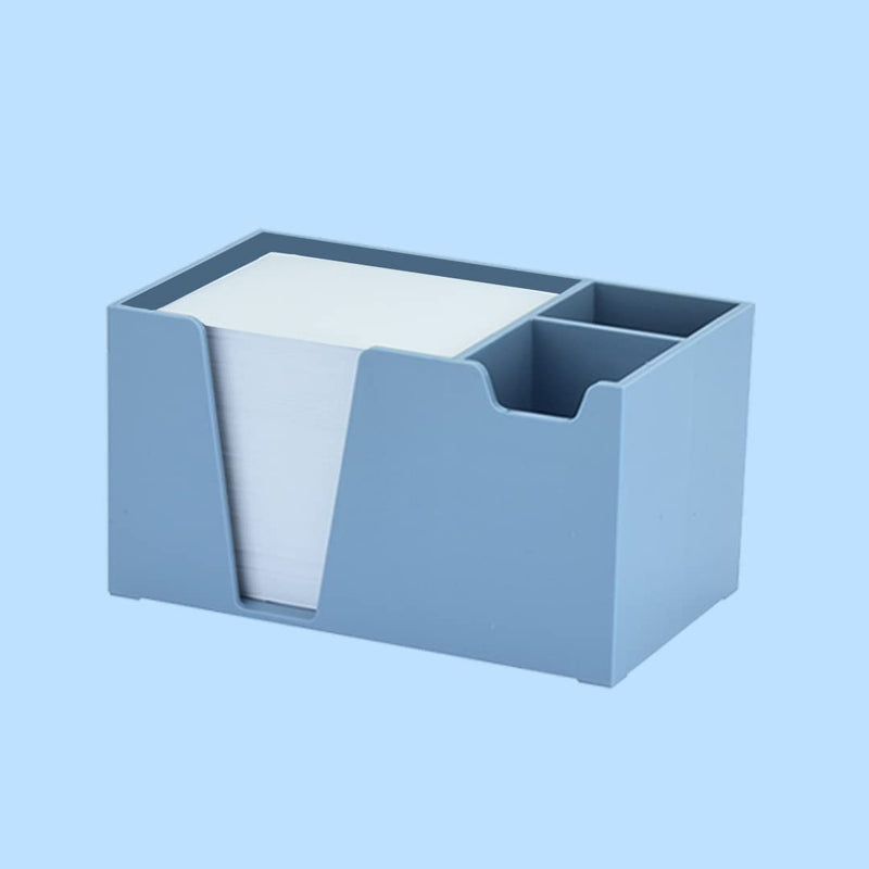 [Australia - AusPower] - Acrimet Desktop Organizer Pencil Paper Clip Caddy Holder (Plastic) (with Paper) (Solid Blue Color) 