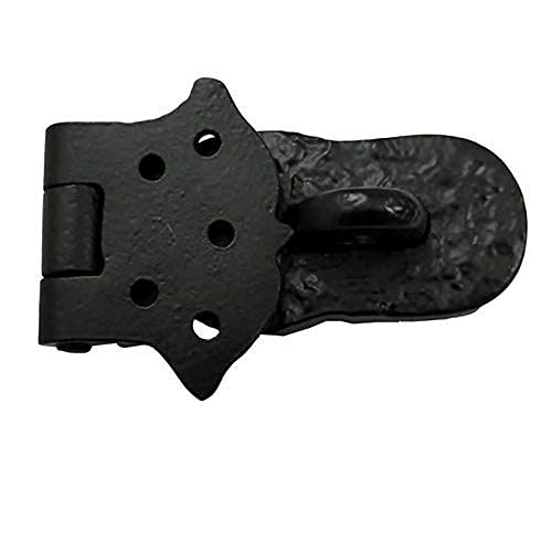 [Australia - AusPower] - Adonai Hardware"Paran" Heavy Duty Antique Cast Iron Safety Locking Hasp and Staple(4" x 2 Pack, Matte Black) for Vintage Pirates Treasure Chest, Trunks, Wooden Jewelry Box, Cases, Furniture and Sheds 4 Inch x 2 Pack Matte Black Powder Coated 