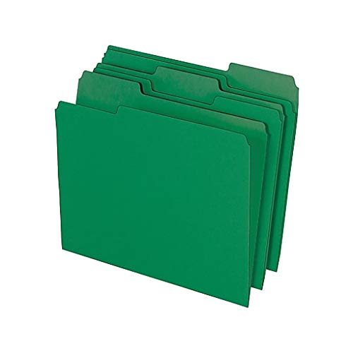 [Australia - AusPower] - 1InTheOffice Green File Folders Top-Tab File Folder, 3 Tab, Green Folders, Letter Size, 24/Pack 