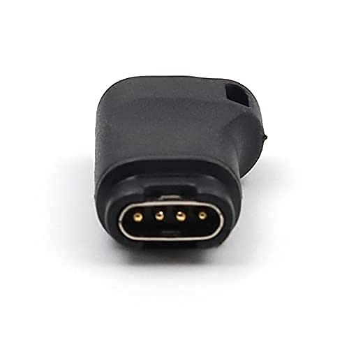 [Australia - AusPower] - 2 Pack USB-C Female to for Garmin Smart Watches Charging Connector Male Adapter, Type C to Charging Adapter for Garmin Instinct 2 Solar/Fenix 5/6/ 5 Plus /6X/Venu/Vivoactive 3/Fenix 7 7X//EPIX,Black 