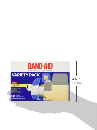 [Australia - AusPower] - Band-Aid Brand Adhesive Bandages, Variety Pack, 280-Count Assorted Sizes (Pack of 2) 