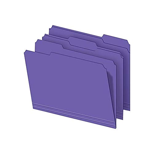 [Australia - AusPower] - 1InTheOffice Purple File Folders Top-Tab File Folders, 3 Tab, Purple, Letter Size, 24/Pack 