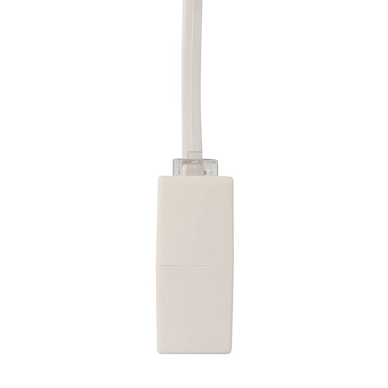 [Australia - AusPower] - Vthahaby 20 Feet Long Telephone Extension Cord Phone Cable Line Wire, with Standard RJ11 Plug and 1 in-Line Couplers and 25 Cable Clip Holders-White white 6 M 