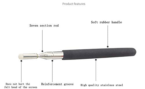 [Australia - AusPower] - Telescopic Teachers Pointer,Teaching Pointer,Hand Pointer Extendable Telescopic Retractable Pointer Handheld Presenter Classroom Whiteboard Pointer (1) 1 