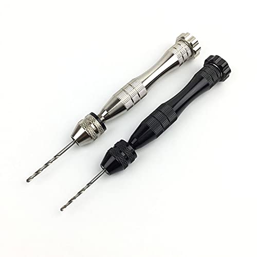 [Australia - AusPower] - KINGFOREST Pin Vise Hand Drill for Resin Casting Molds, Steel Hand Drill with 20 PCS Drill Bits (0.8-3 mm), for Wood, Manual Work DIY, Jewelry, Assembling, Model Making?Black? black 