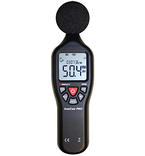 [Australia - AusPower] - Triplett SoniChek PRO Professional Digital Sound Level Meter Designed to EC651 (Type 2) and ANSI S1.4 (Type 2) Standards - A/C Weighted Measurement Reads 30 to 130dB (3550) 3550 SoniChek PRO Standard 