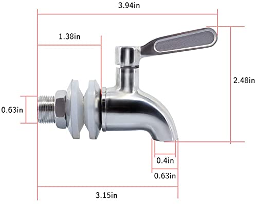 [Australia - AusPower] - hgzaccompany 2 Pack Stainless Steel Spigot For Drink Dispenser, Replacement Metal Spigot For Beverage Dispenser, Water Dispenser Faucet, Food Grade Metal Spout. 