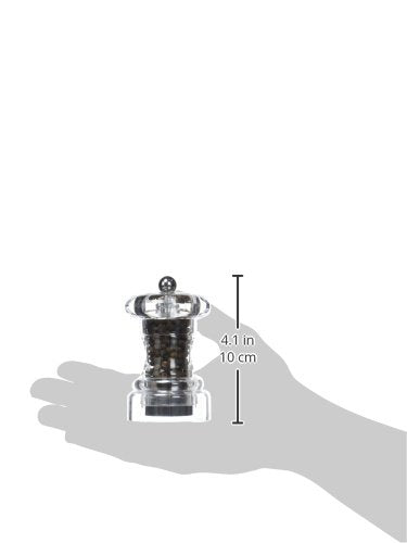 [Australia - AusPower] - Bisetti Perugia 3.94 Inch Acrylic Pepper Mill With Adjustable Grinder 4" 