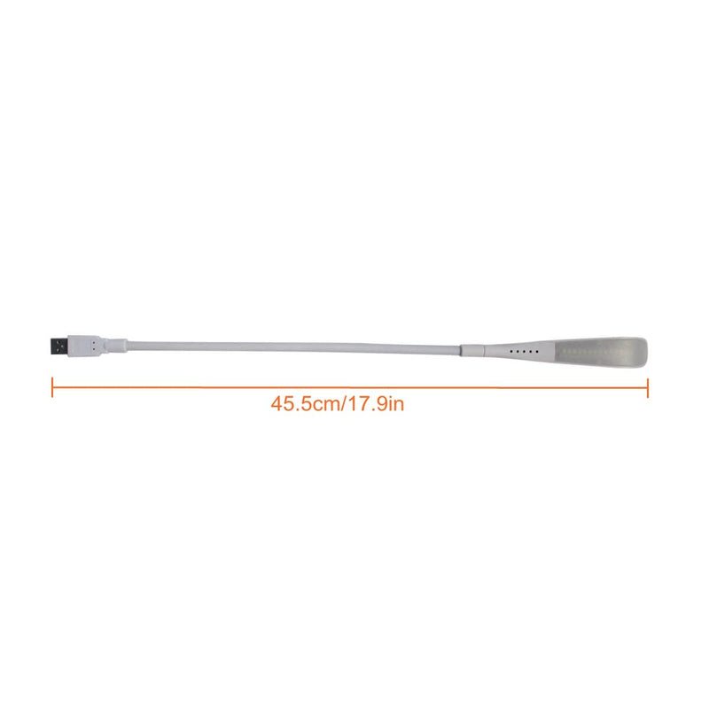[Australia - AusPower] - EBYPHAN Mini USB Light for Laptop, Flexible USB Keyboard Light, Dimmable USB Lamp(14-LED-Bead, 3-Level Adjustable Brightness, On/Off Touch Switch, White) 