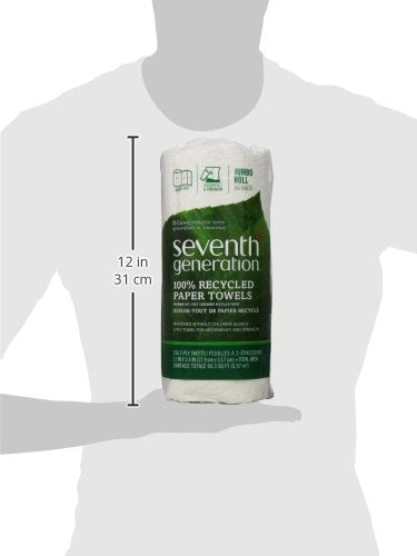 [Australia - AusPower] - Seventh Generation Paper Towels, 100% Recycled Paper, 1 Roll of 156 2-Ply Sheets (Packaging May Vary) 