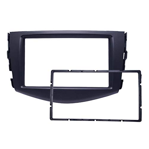 [Australia - AusPower] - YuYue Radio Stereo Panel for Toyota Rav4 2006-2012 2 Din Car Radio Frame Fascia Panel DVD Stereo CD Panel Dash Mount Refit Installation Trim Kit Frame Black 