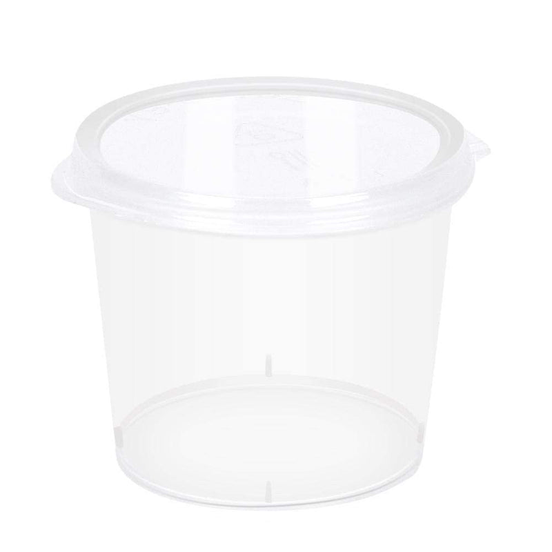 [Australia - AusPower] - Yosoo 50 Pcs Plastic Disposable Portion Cups,1-Ounce Souffle Cup with Lids,Leak-Proof Clear Thicken Storage Container Storage Box Slime 