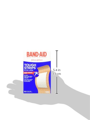 [Australia - AusPower] - Band-Aid Brand Adhesive Bandages, Tough-Strips, Extra Large (1.75-Inch Wide), 10-Count Bandages (Pack of 6) 