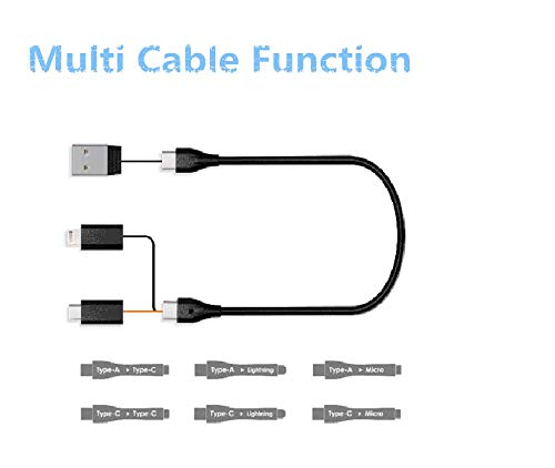 [Australia - AusPower] - Cable Card Box, Universal Charging Cable Adapters,Compact USB-C/USB-A/Micro-USB/Lightning Port,Compact with iPhone and Samsung Devices,Portable Phone Stand,SIM Tools and Nano Card Storage Slot 