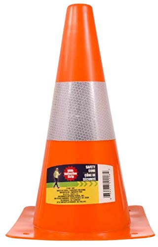 [Australia - AusPower] - Orange Safety Cones - Hazard Cones (4Pc) 12" Hardware Plastic Safety Cone with Reflective Strip Collar - Great for Kids Play - Physical Distancing Barriers 