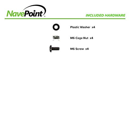 [Australia - AusPower] - NavePoint 1U Rack Mount Cable Management Panel with Tidy Brush Slot for Cable Entry for 19-Inch Rack Or Cabinet Black 