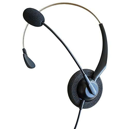[Australia - AusPower] - 2.5 mm Jack Hands Free Headset Over Ear Headphones for Cordless Home Phones Corded Landline Telephones 
