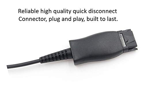 [Australia - AusPower] - HIS-1 Quick Connect Disconnect Cable to RJ9 Plug Adapter Replacement QD Release Coil Cord Extension for Plantronic Headsets Compatible with Avaya IP 1608, 1616, 9610, 9620, 9620L, 9620C, 9630, 9630G 