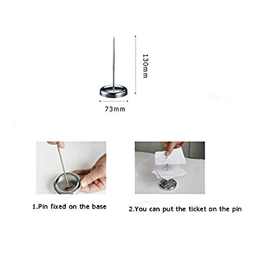 [Australia - AusPower] - YQBOOM JMAF Desk Straight Rod Paper Holder Spike Stick Bill Fork, 130mm Long Silver 