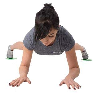 [Australia - AusPower] - Synergee Core Sliders. Dual Sided Use on Carpet or Hardwood Floors. Abdominal Exercise Equipment Electric Green 
