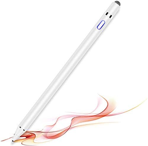 [Australia - AusPower] - Active Stylus Digital Pen for Touch Screens,Compatible for iPhone iPad Android Samsung Phone &Tablets White & Pink 