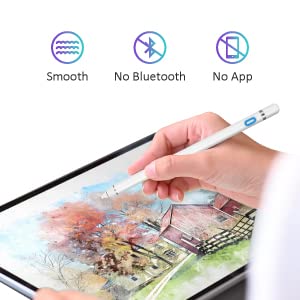 [Australia - AusPower] - Active Stylus Pen Compatible for Touch Screens, Digital Rechargeable Stylish Pencil universal with Touch Function, Stylus pen for iPhone/iPad Pro/Air/Mini/iPhone/Android and Most Touch screens (Black) Black 