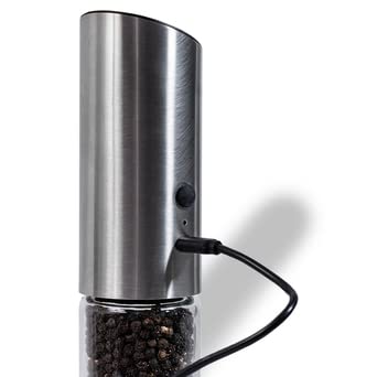 [Australia - AusPower] - Rechargeable Electric Pepper Grinder, Automatic Electronic Pepper Mill with Adjustable Coarseness- 170ML High Capacity 