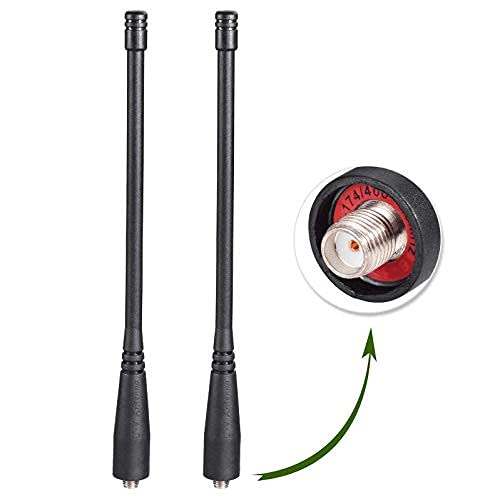 [Australia - AusPower] - Bingfu Dual Band VHF UHF 136-174MHz 400-470MHz Ham Radio Antenna Handheld Two Way Radio Walkie Talkie SMA Female Soft Antenna 2-Pack for Kenwood Wouxun Baofeng BF-F8HP UV-5R UV-82 BF-888S GT-3 Radio 