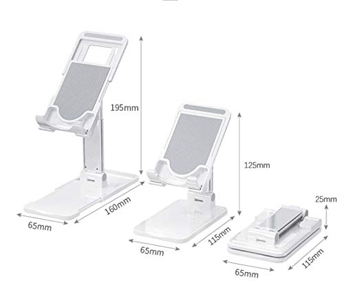 [Australia - AusPower] - Adjustable Cell Phone Stand, Angle Height Adjustable, Foldable Desk Cell Phone Stand Holder, Phone Dock Cradle Compatible with All Mobile Phones, iPhone, Switch, iPad, Tablet (Black) Black 