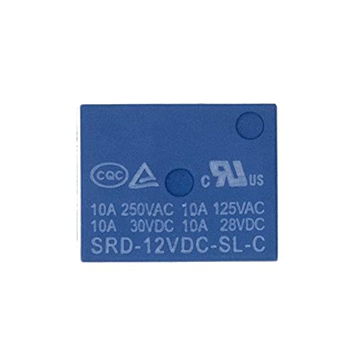 [Australia - AusPower] - Cermant 10 PCS 12V PCB Relay SRD-12VDC-SL-C Power Relay for Arduino 5 Pins Mini Power Coil Relay(12V) 