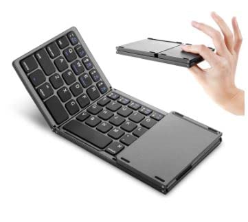 [Australia - AusPower] - Ares Foldable Bluetooth Keyboard - Your Wireless Gadget on The go! (Black) Black 