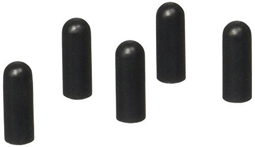 [Australia - AusPower] - (Pack of 10) genuine Caplugs USA make: 5/16" to 3/8" Round Black Vinyl Flexible End Cap - Bolt Screw Thread Protector Safety Cover | for 0.312 Inch Pipe Post Tubing Rod OD Cover - 1" inside Height | by SBD 