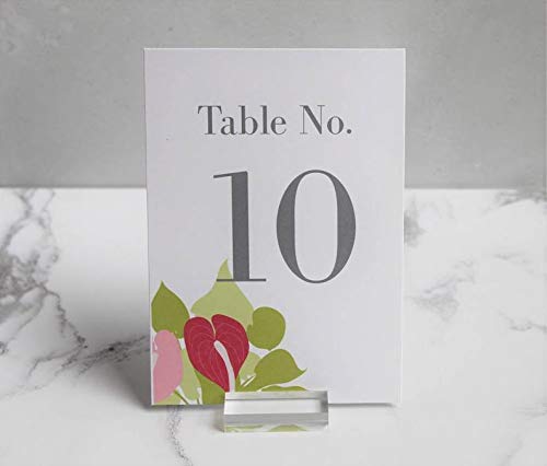 [Australia - AusPower] - Clear Acrylic Sign Holders, Wedding Table Sign Stands, Number Display (10 Pack) 10 Pack 