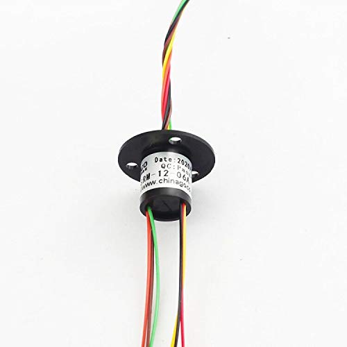 [Australia - AusPower] - GCSLIPRING slip ring conductive ring brush collector ring carbon brush rotating joint 6 wire 2a, diameter 12.5mm 