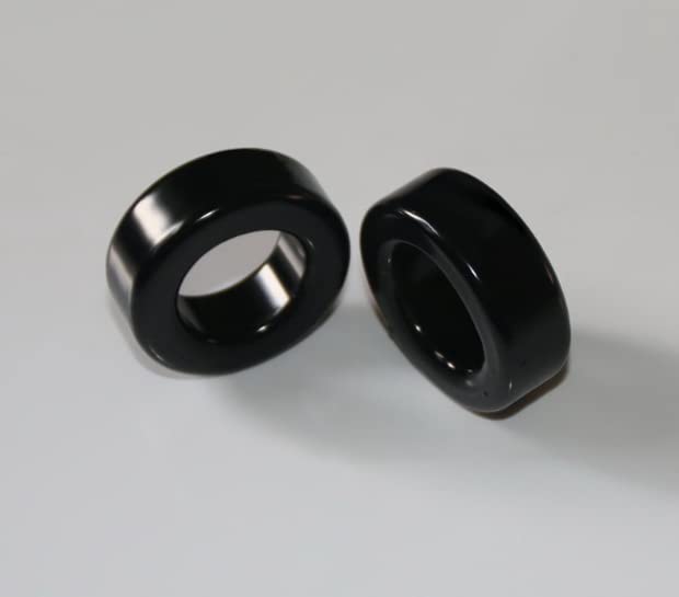 [Australia - AusPower] - Fielect 2 Pcs Toroid Core Ferrite Choke Iron Powder Inductor Ferrite Ring 24.1x39.9x14.5mm?Black 2Pcs 