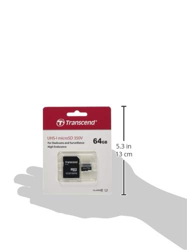 [Australia - AusPower] - Transcend TS64GUSD350V 64GB UHS-I U1 Micro SD Memory Card BLACK 