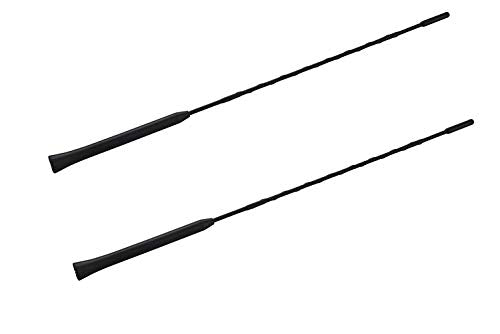 [Australia - AusPower] - 2-Pack Short Whip Metal AM/FM/XM CB Antenna Mast for Harley Davidson 16 inch New 