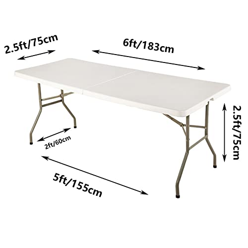 [Australia - AusPower] - FORLIFE Spandex Table Covers 6ft，Fitted Tablecloth for 6ft Rectangular Tables, Stretch Patio Table Covers, Universal Spandex Table Cover for Wedding, Banquet, Party (6ft, Silver) 