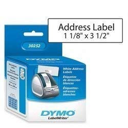 [Australia - AusPower] - DYMO 30252 LabelWriter Address Labels, 1 1/8 x 3 1/2, White, 350 Labels/Roll, 2 Rolls/Pack 